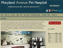 Tablet Screenshot of marylandavepethospital.com